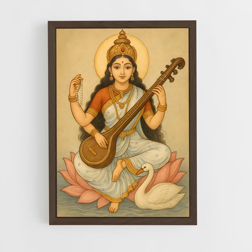 ap-saraswati-16 cadre Bois foncé