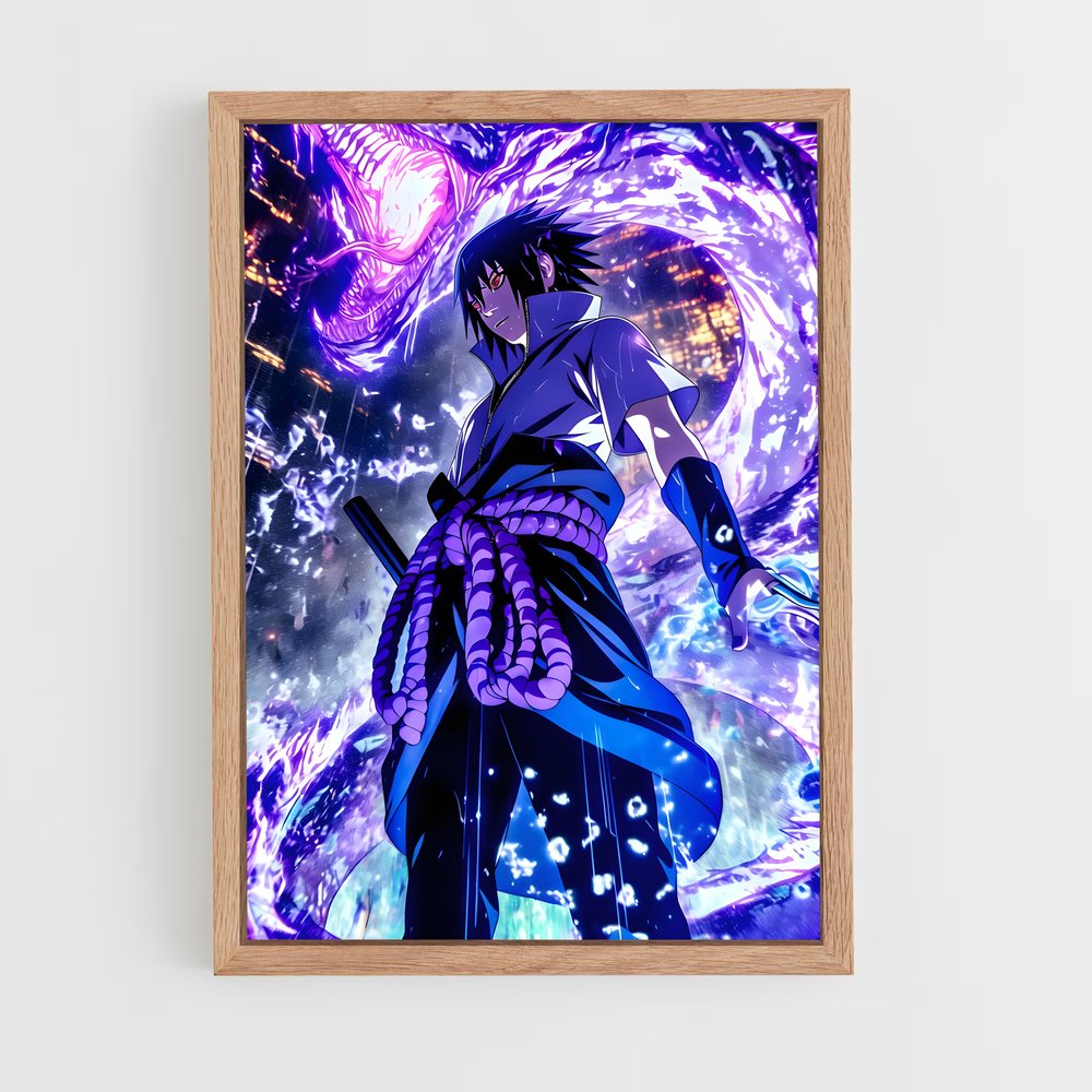 ap-sasuke uchiha-4 cadre Bois clair