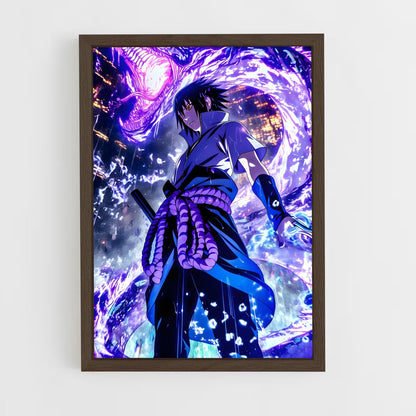 ap-sasuke uchiha-4 cadre Bois foncé