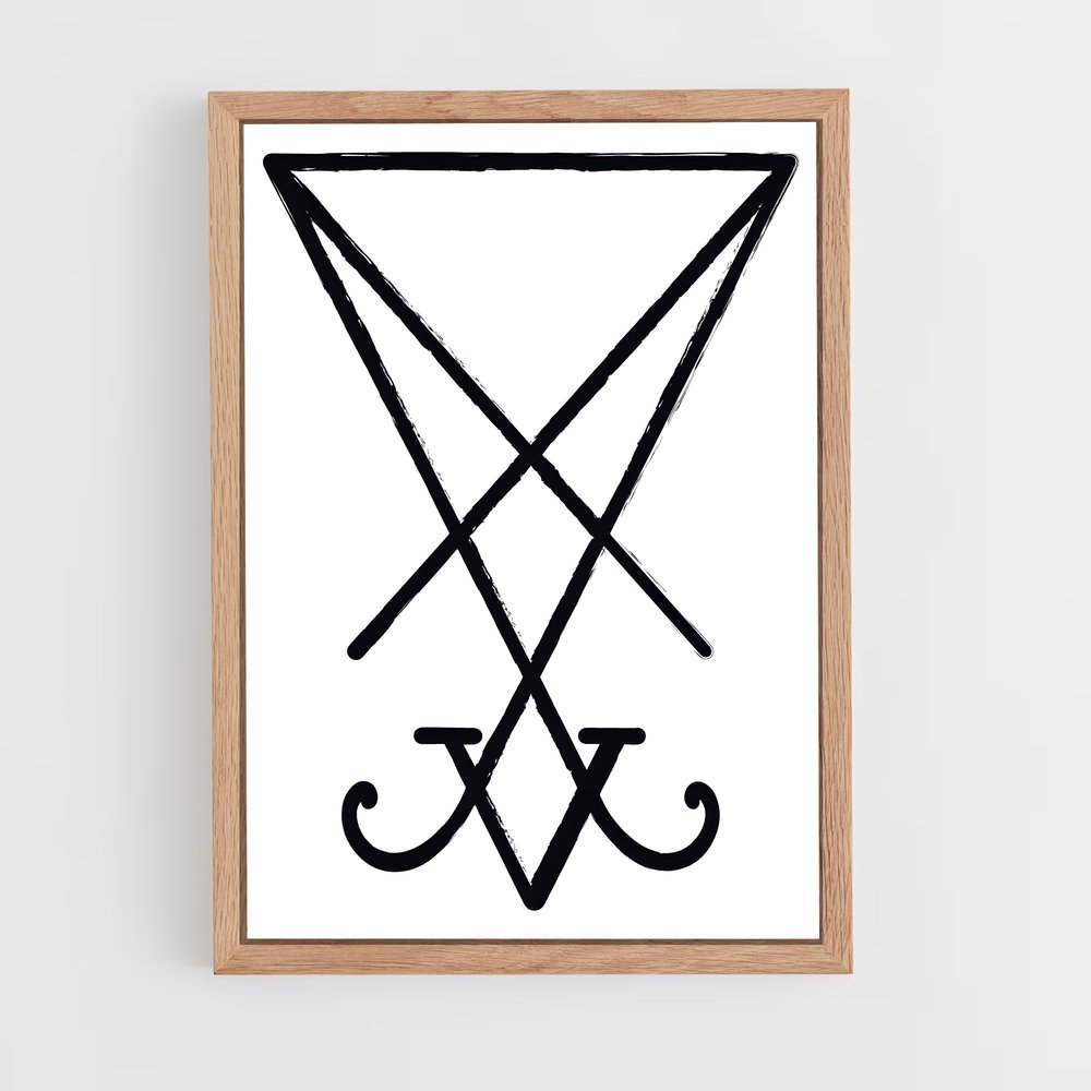 ap-satanic symbols-1 cadre Bois clair