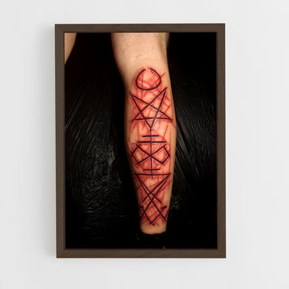 ap-satanic symbols-2 cadre Bois foncé