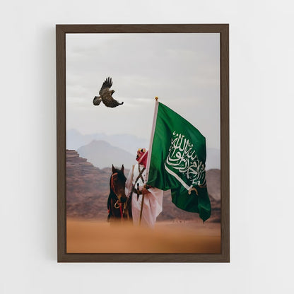 ap-saudi arabia flag-5 cadre Bois foncé