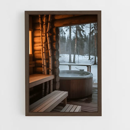 ap-sauna-10 cadre Bois foncé
