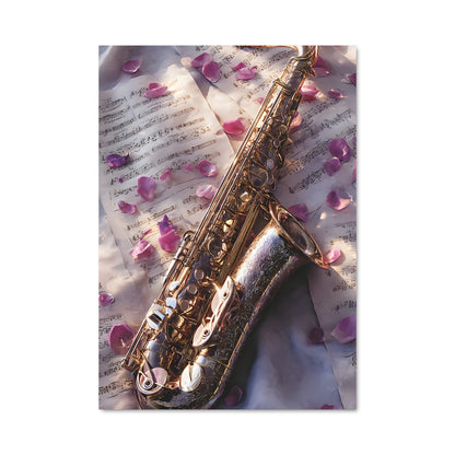 Poster Saxophone en Fleurs