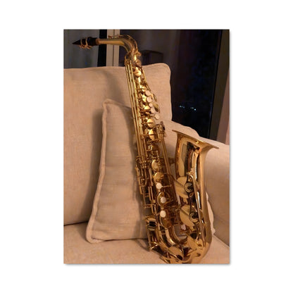 Poster Saxophone sur le Canapé