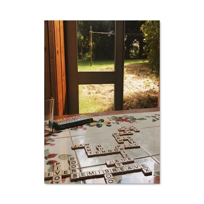 Poster Scrabble et Verre