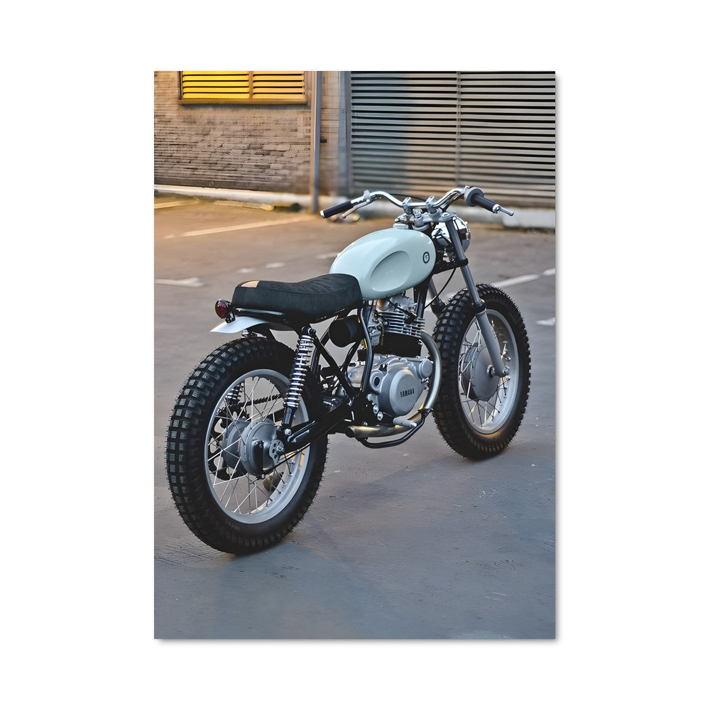 White Cafe Racer Poster – Aesthetic Posters