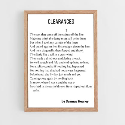 ap-seamus heaney-1 cadre Bois clair