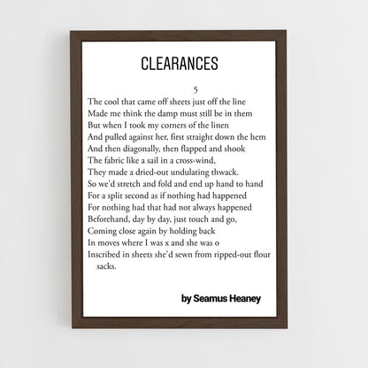 ap-seamus heaney-1 cadre Bois foncé