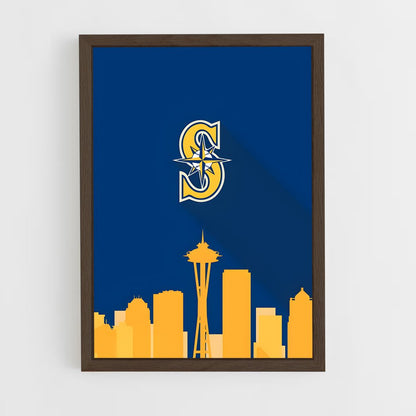 ap-seattle mariners-1 cadre Bois foncé