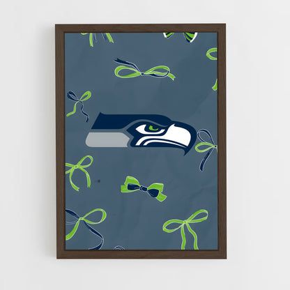 ap-seattle seahawks-8 cadre Bois foncé