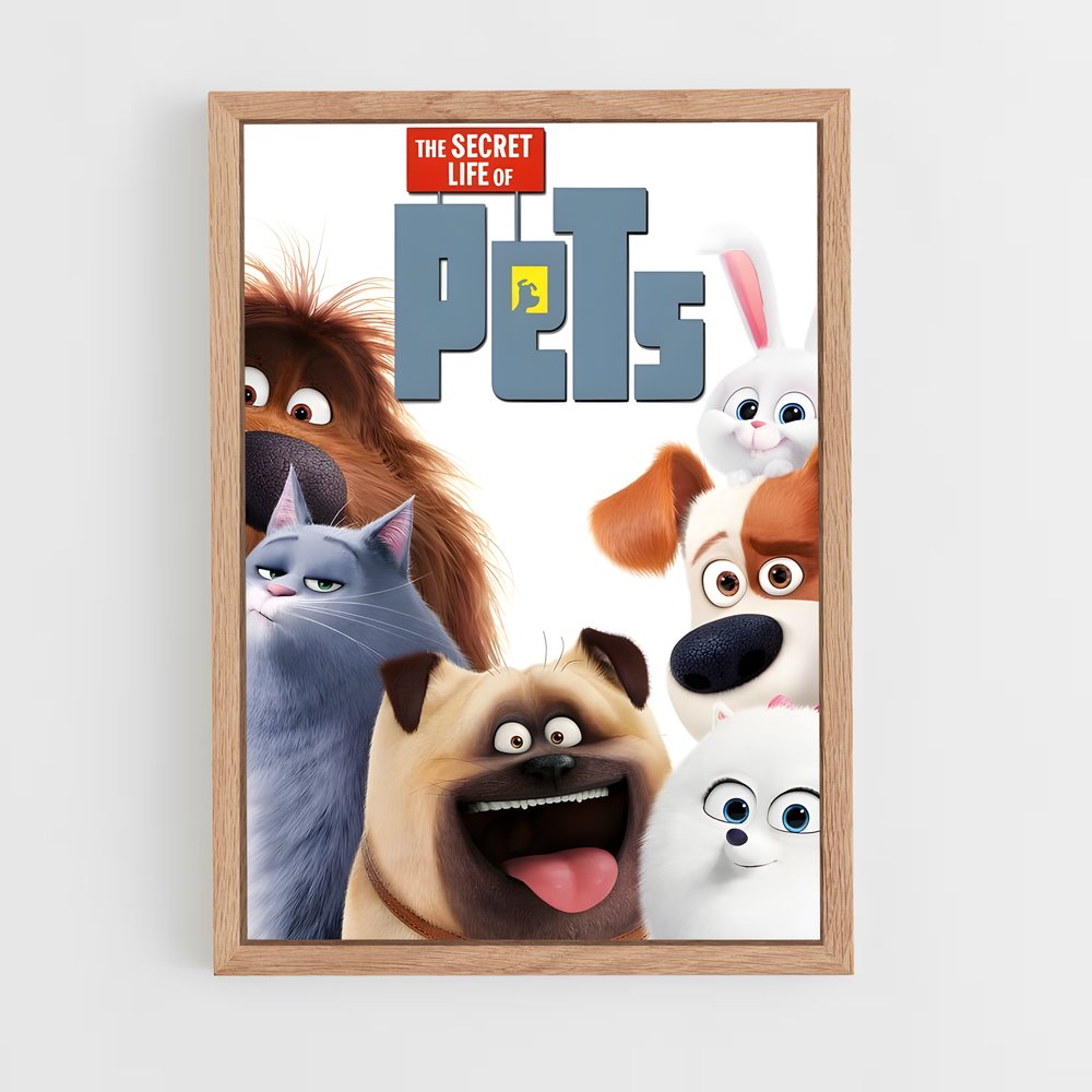 ap-secret life of pets-1 cadre Bois clair