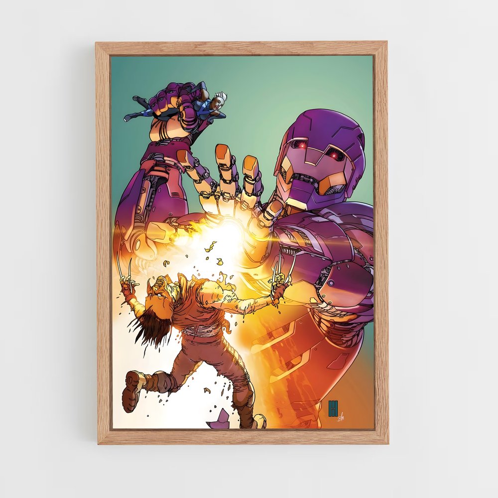 ap-sentinels x-men-5 cadre Bois clair