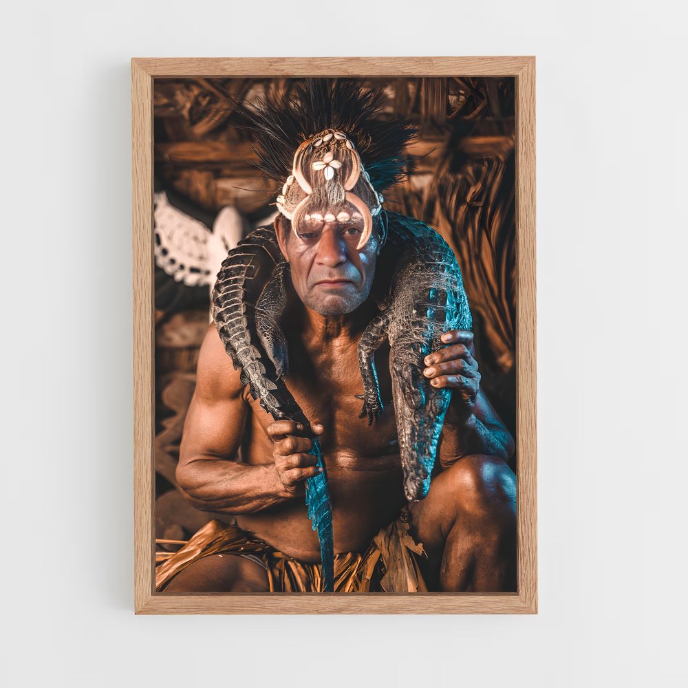 ap-sepik river-1 cadre Bois clair