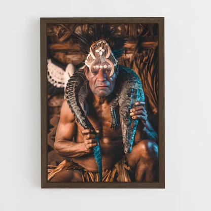 ap-sepik river-1 cadre Bois foncé