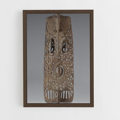 ap-sepik river-3 cadre Bois foncé