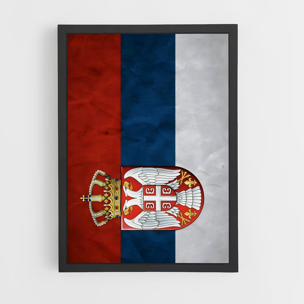 ap-serbia flag-4 cadre Noir