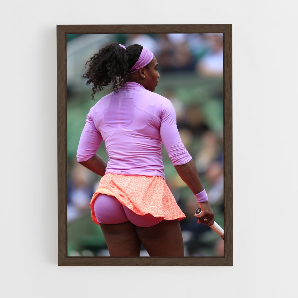 ap-serena williams-2 cadre Bois foncé