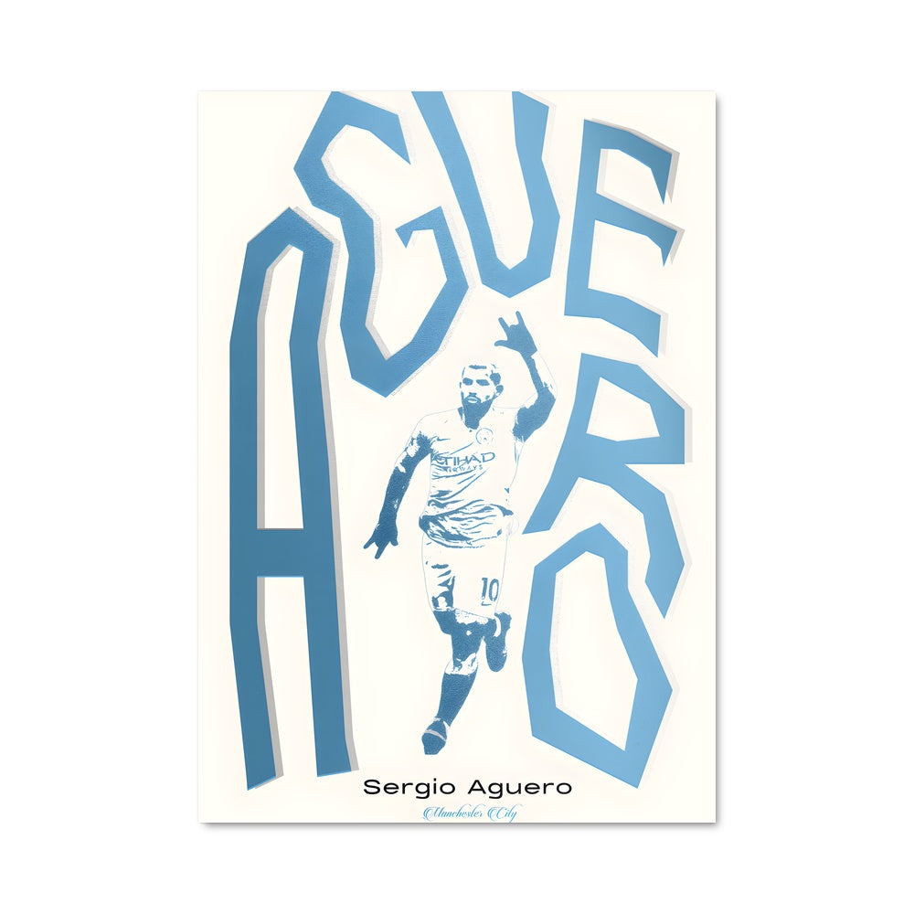 Poster Aguero en Action