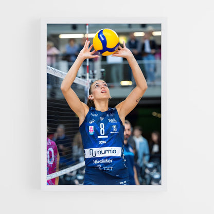 ap-serie a1 italy volleyball-4 cadre Blanc