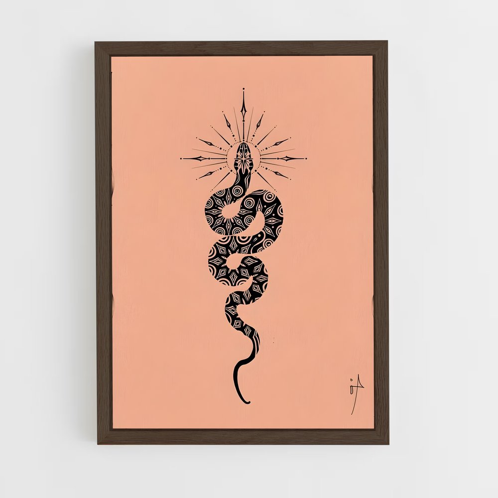 ap-serpent symbol-3 cadre Bois foncé