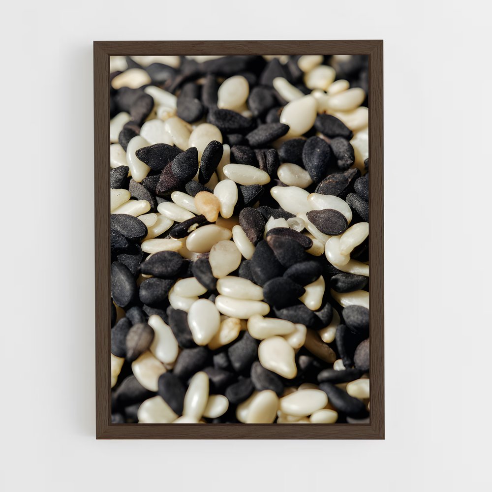 ap-sesame seeds-3 cadre Bois foncé