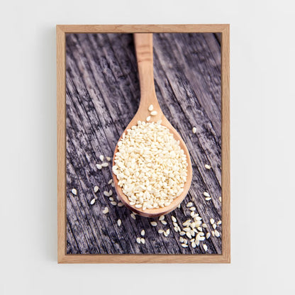 ap-sesame seeds-6 cadre Bois clair