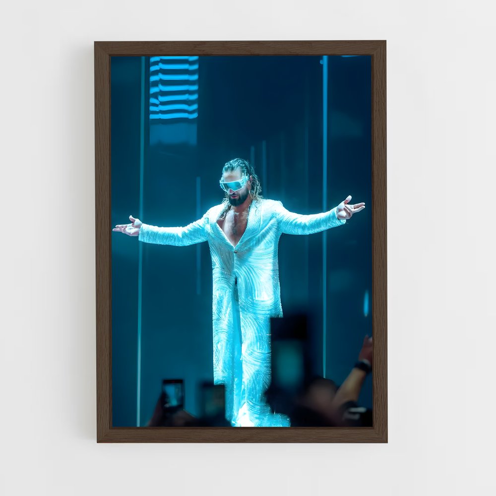 ap-seth rollins-1 cadre Bois foncé