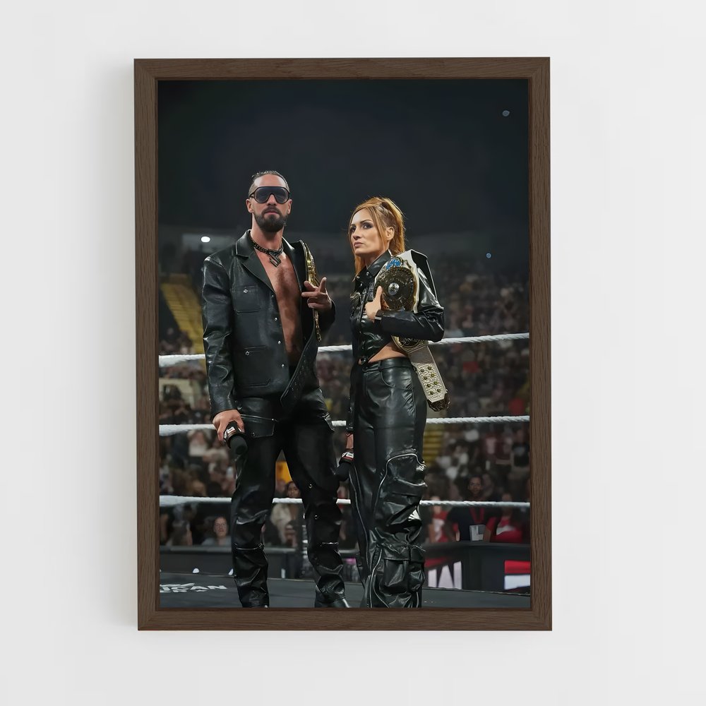 ap-seth rollins-6 cadre Bois foncé