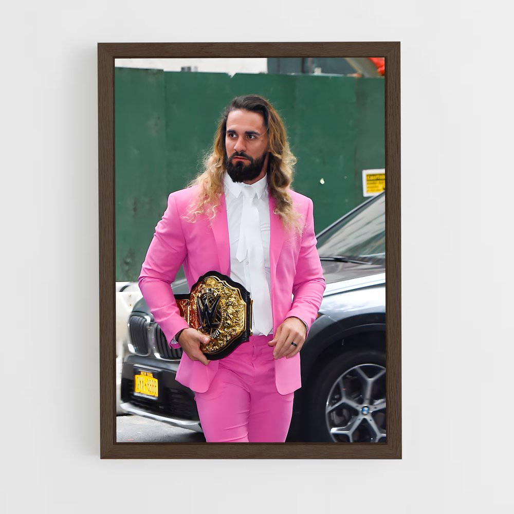 ap-seth rollins-7 cadre Bois foncé