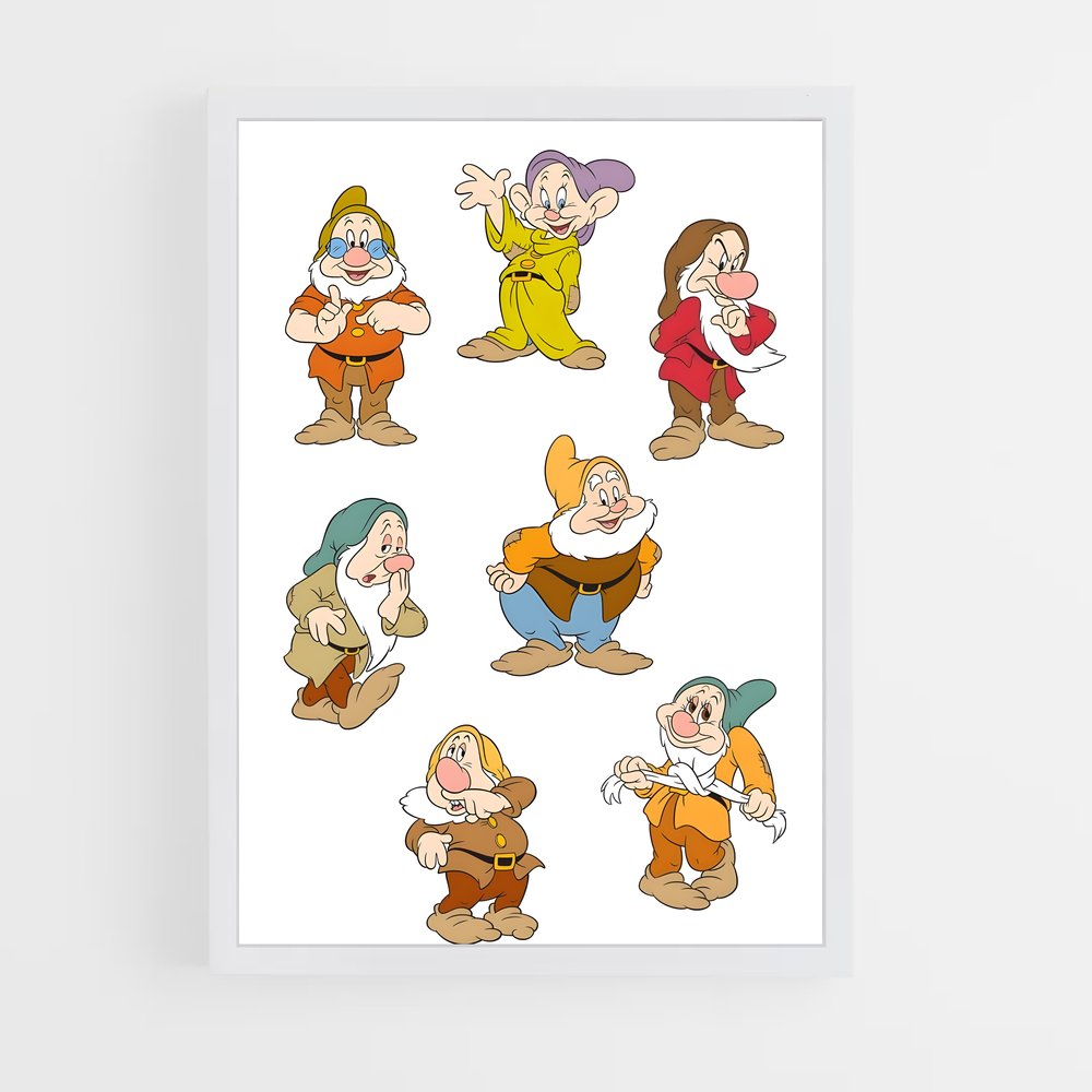 ap-seven dwarfs-4 cadre Blanc