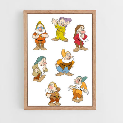 ap-seven dwarfs-4 cadre Bois clair