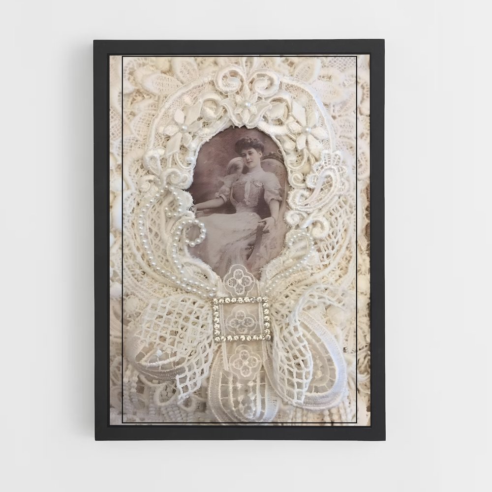 ap-shabby chic-10 cadre Noir
