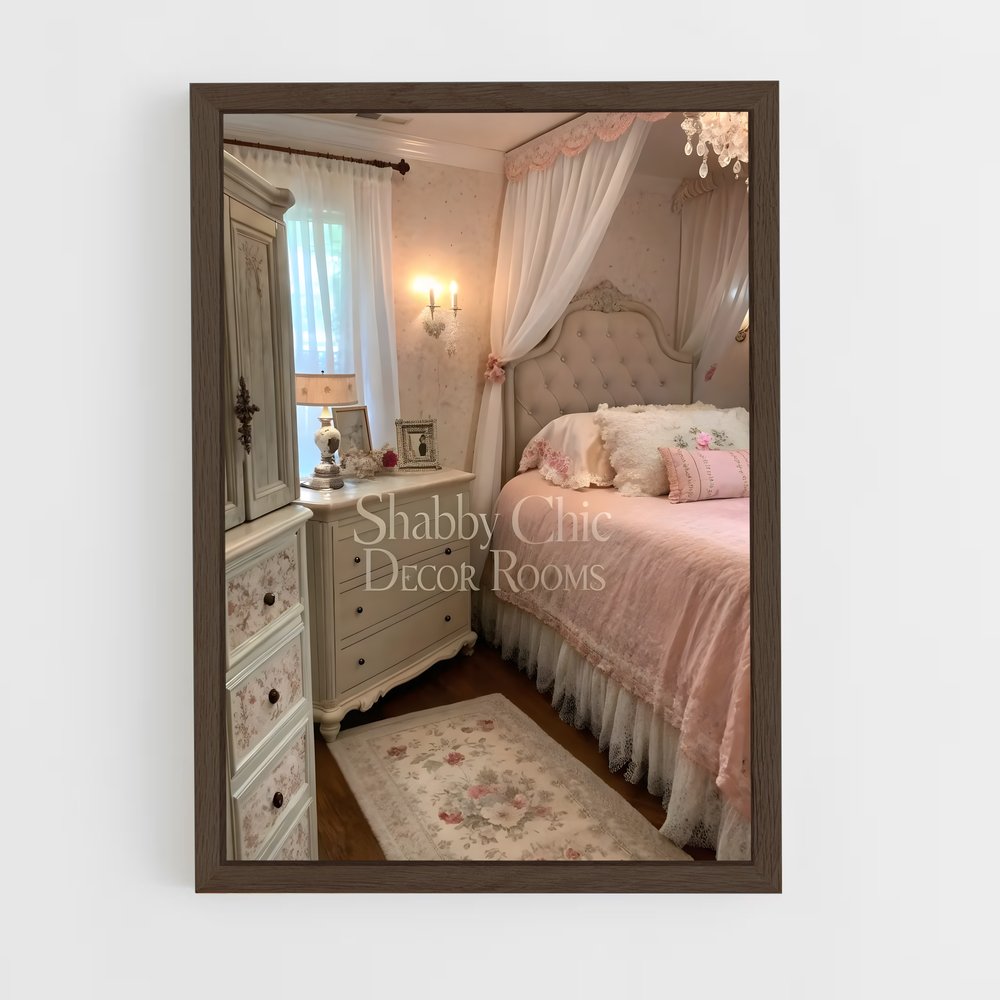 ap-shabby chic-7 cadre Bois foncé