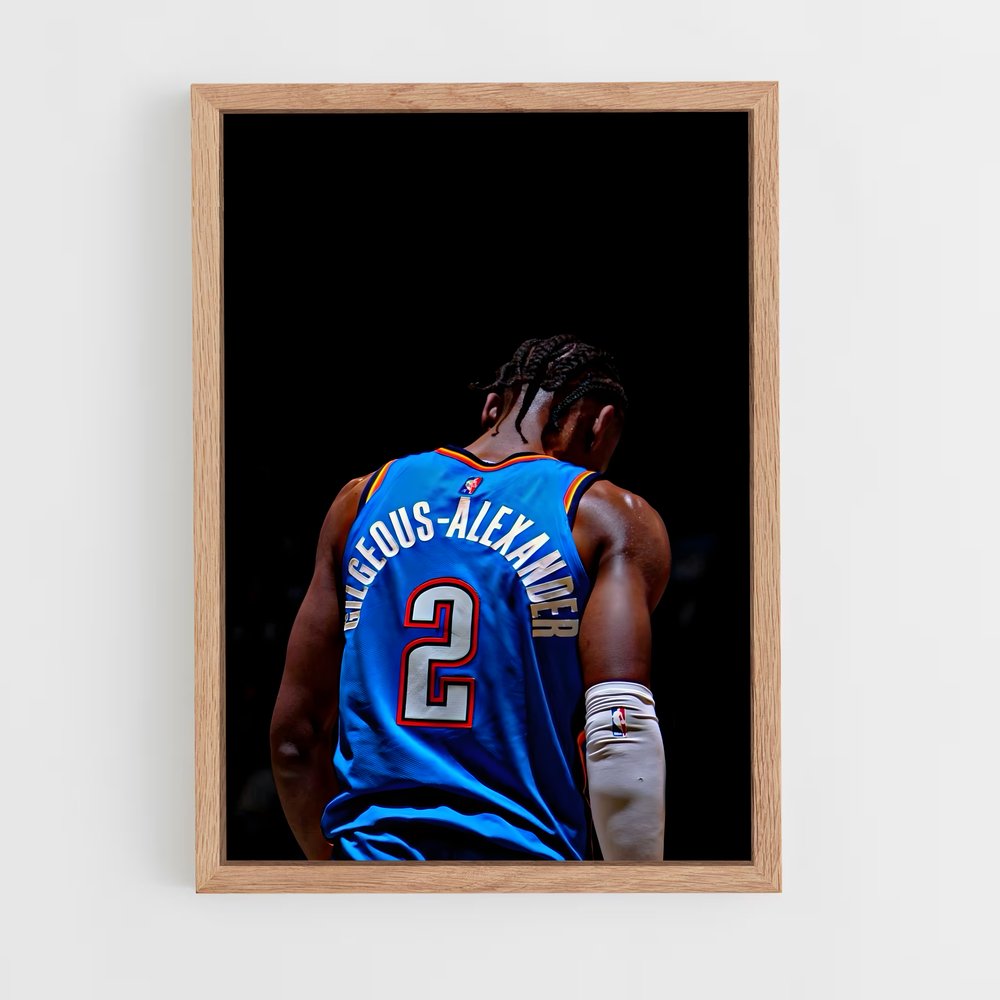 ap-shai gilgeous-alexander-1 cadre Bois clair