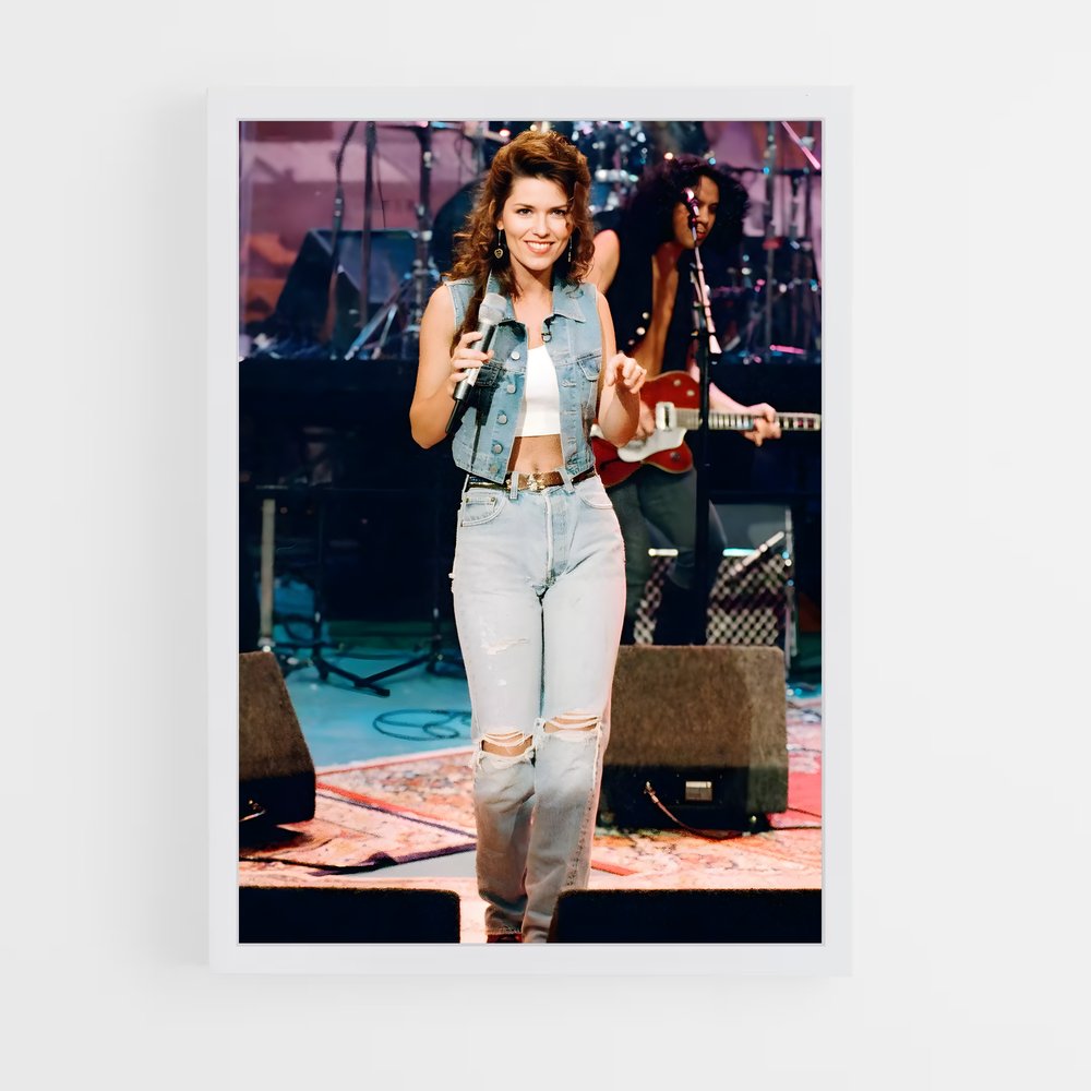ap-shania twain-7 cadre Blanc