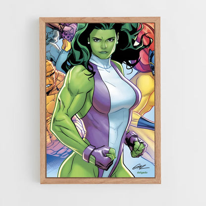 ap-she hulk-4 cadre Bois clair