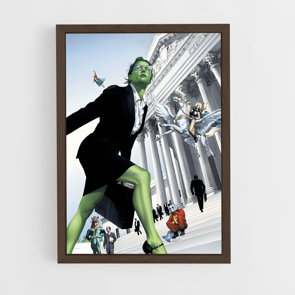 ap-she hulk-6 cadre Bois foncé