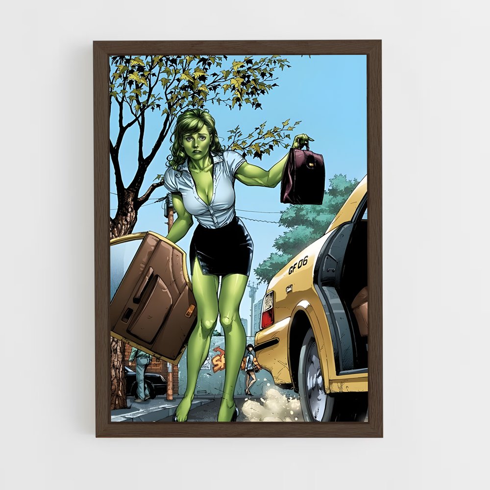 ap-she hulk-7 cadre Bois foncé