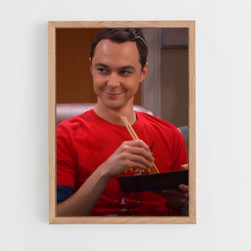 ap-sheldon cooper-1 cadre Bois clair
