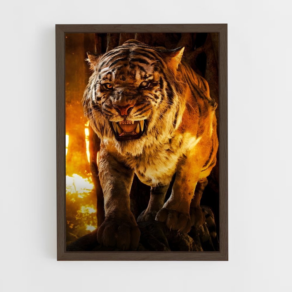 ap-shere khan-1 cadre Bois foncé