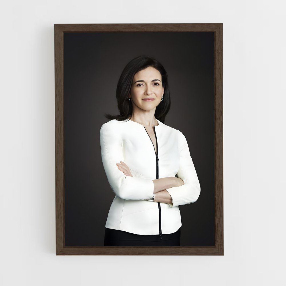 ap-sheryl sandberg-2 cadre Bois foncé