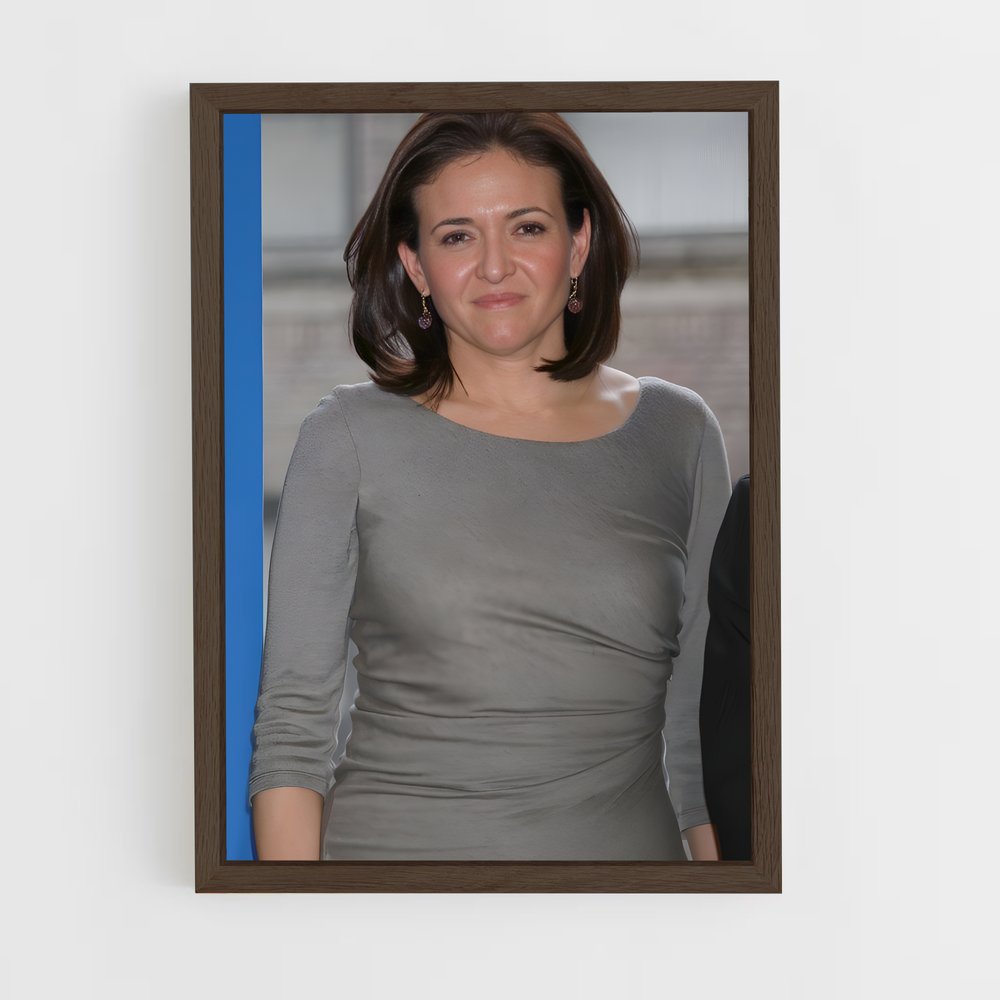 ap-sheryl sandberg-3 cadre Bois foncé