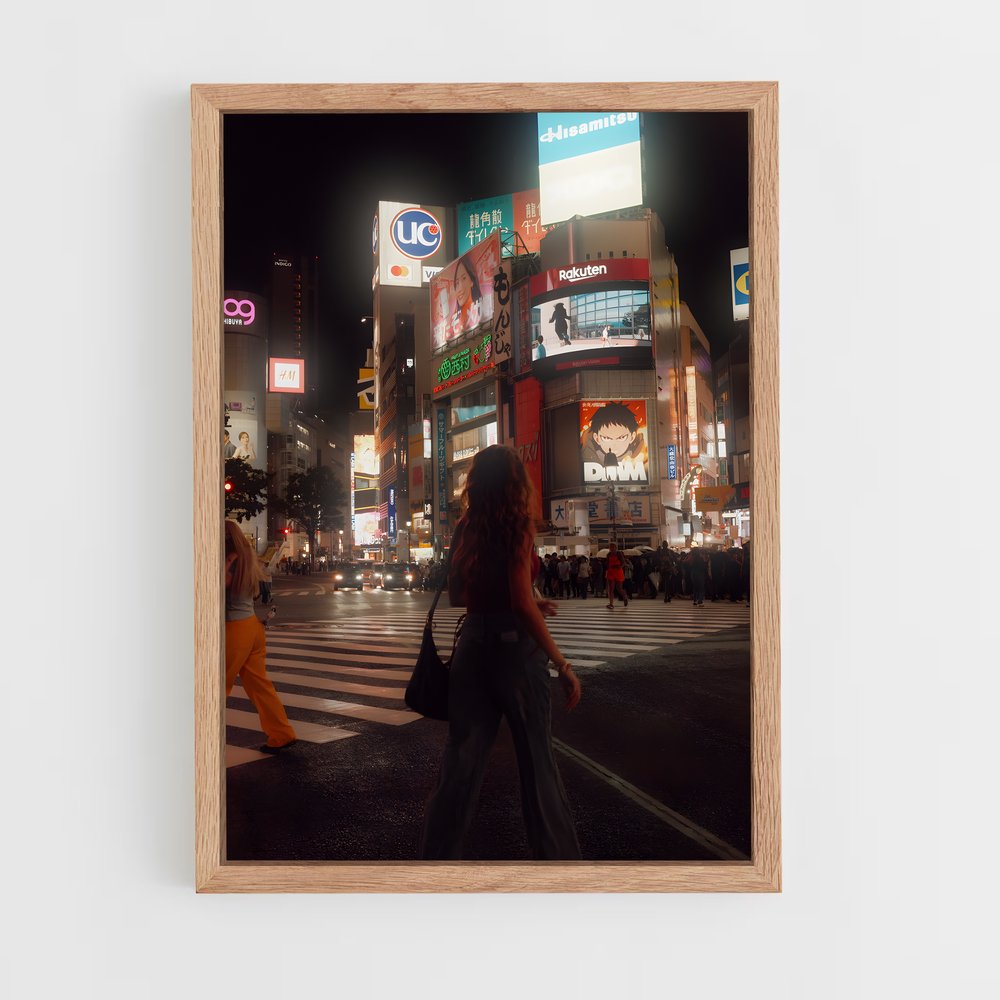ap-shibuya crossing-3 cadre Bois clair