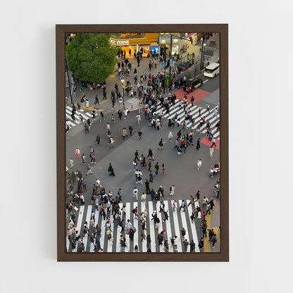 ap-shibuya crossing-4 cadre Bois foncé
