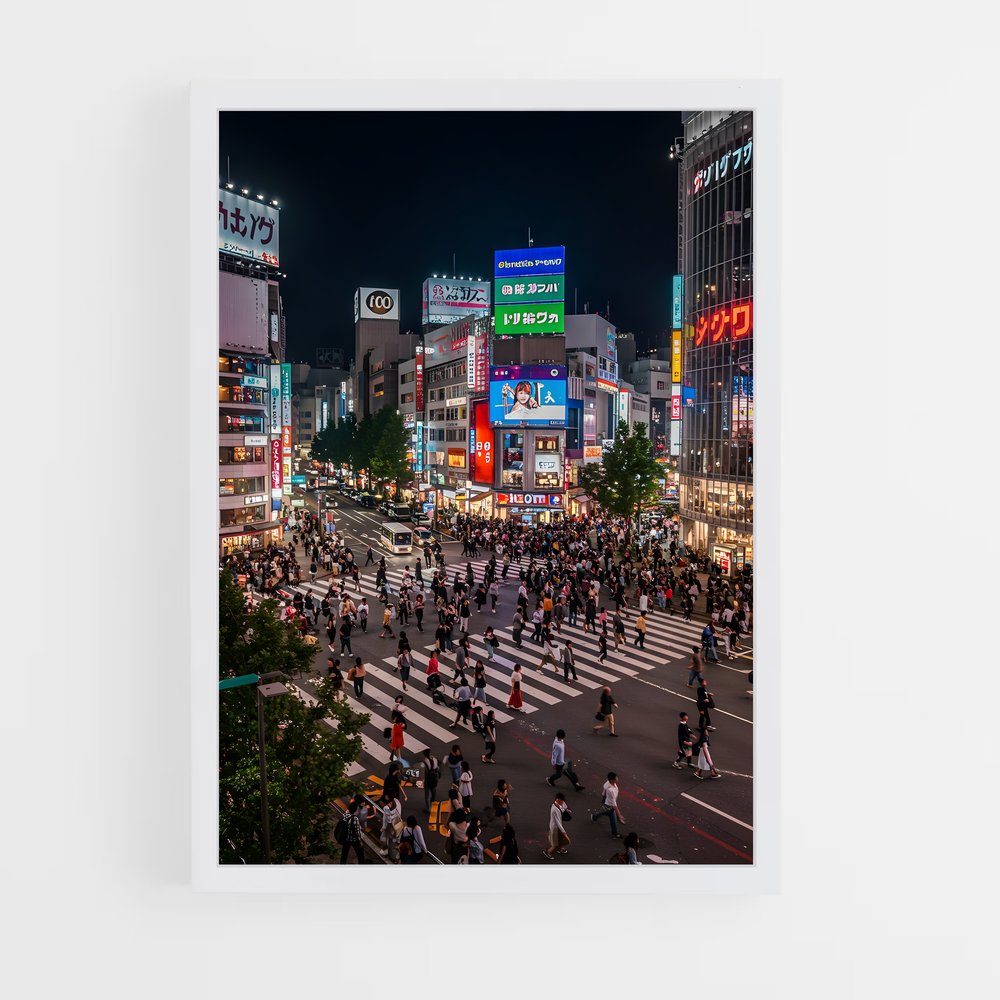 ap-shibuya crossing-5 cadre Blanc