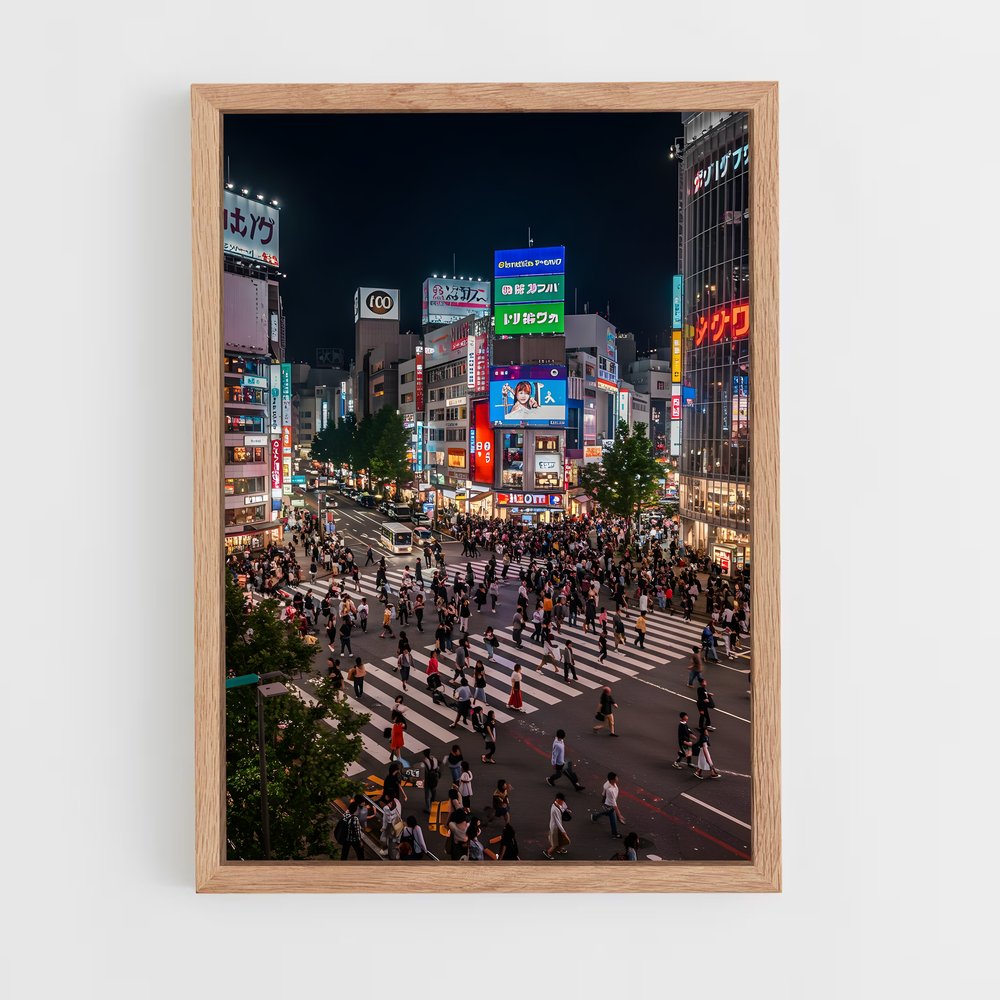ap-shibuya crossing-5 cadre Bois clair