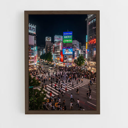 ap-shibuya crossing-5 cadre Bois foncé