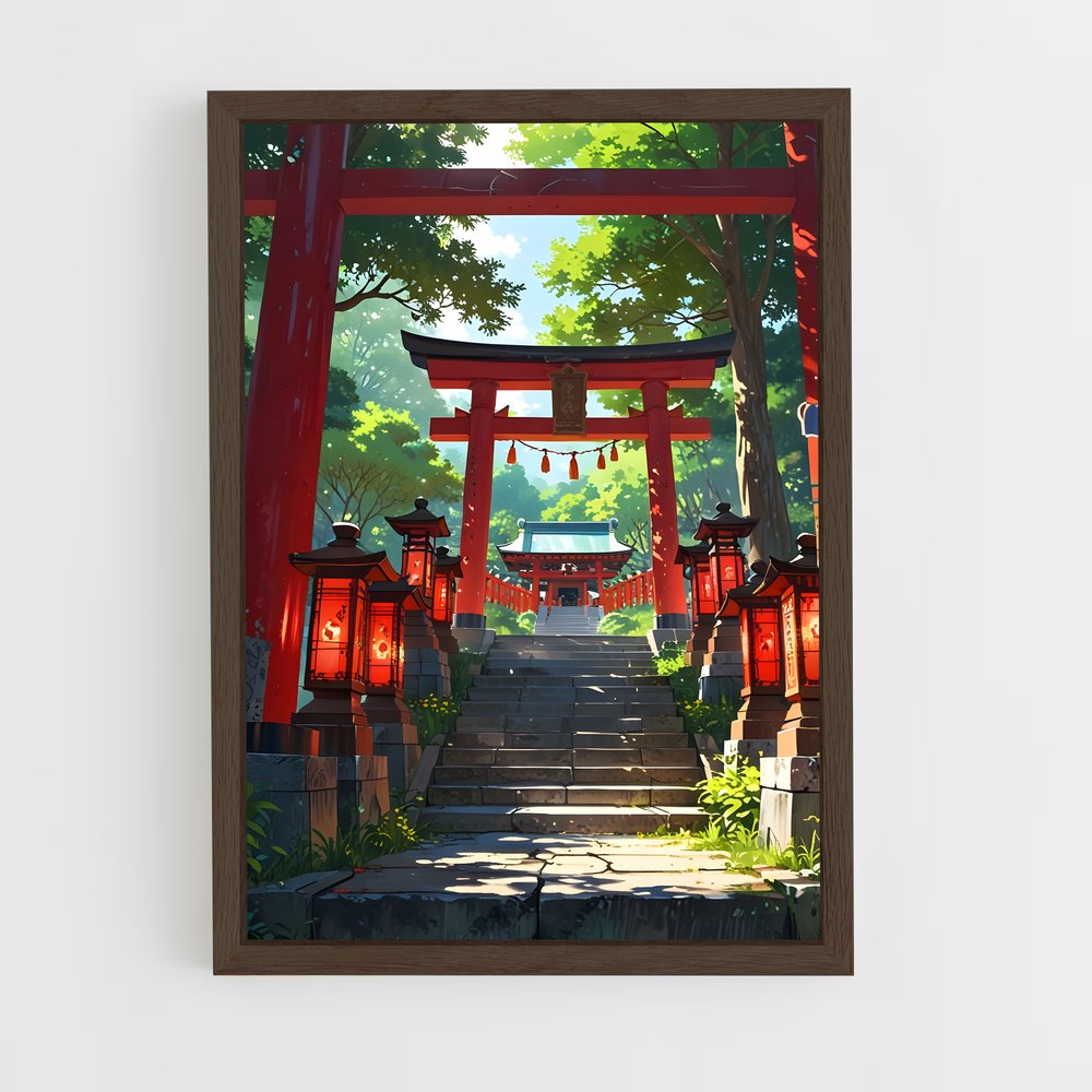 ap-shinto shrine-5 cadre Bois foncé