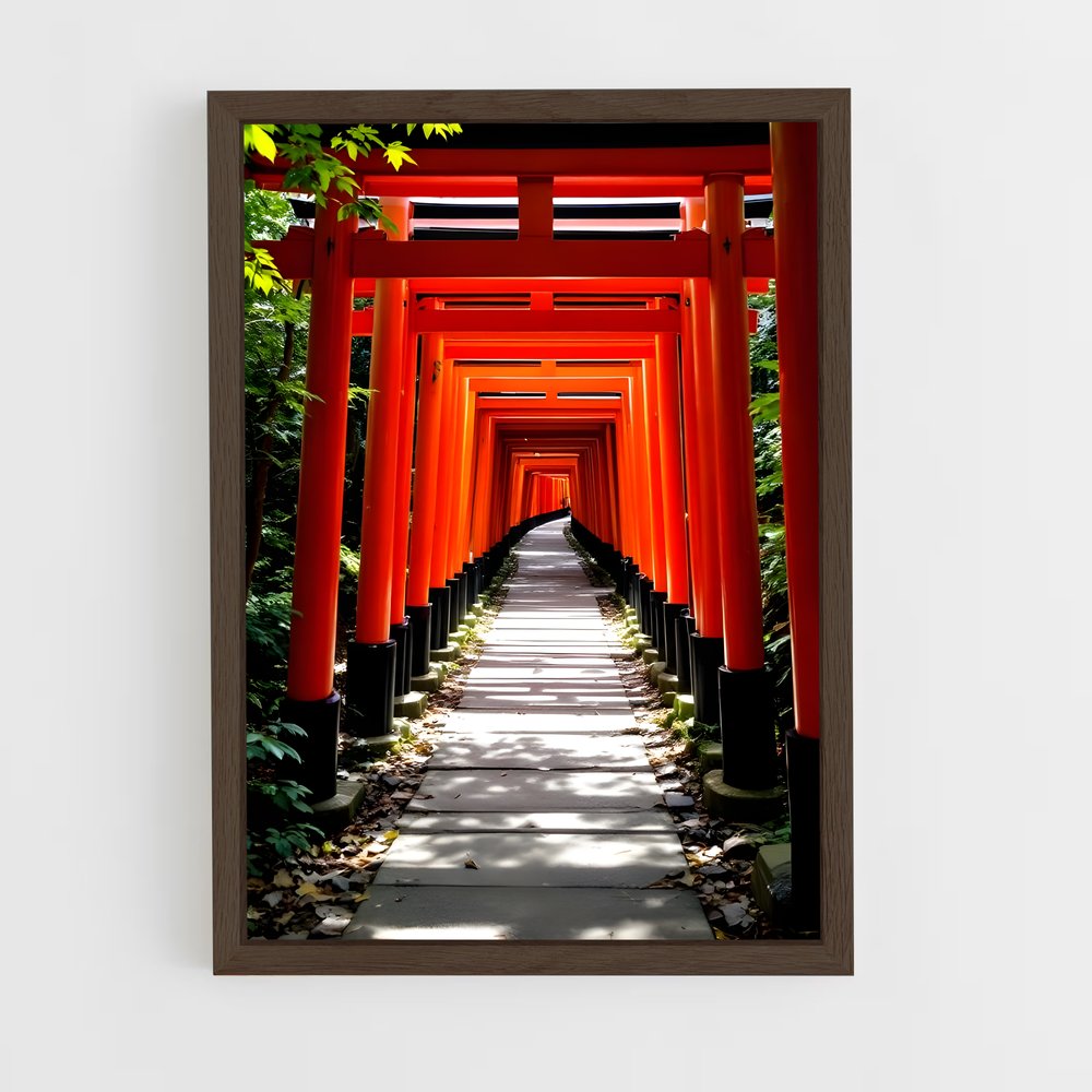 ap-shinto shrine-7 cadre Bois foncé